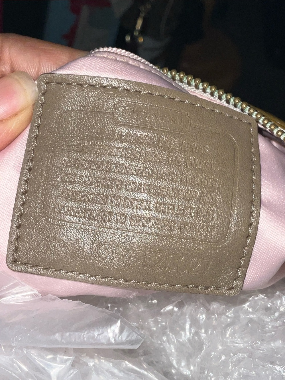 Coach Ashley Dotted Op Art Sateen Satchel Cream Patent Y2K F20027 coquette glam - Picture 15 of 16